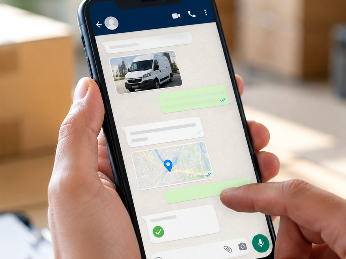 Pedido de transporte enviado por telemóvel
