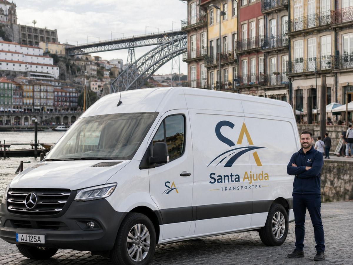 Carrinha numa operação regional de transporte